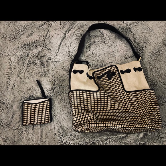 fossil rattan bag with matching wallet - Picture 2 of 6